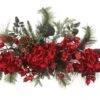 Nearly Natural 4679 Holiday Hydrangea Swag, 30-Inch, Red/Green