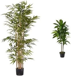 Nearly Natural 5253 Bamboo Silk Tree, 64-Inch, Green -Organic Plant Shop 51BDjIUucGL. AC