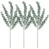 Supla 3 Pcs 35" Tall Eucalyputs Stems Eucalyputs Leaves Spray Artificial Eucalyptus Branches Real Touch Greenery Stems For Vase Bouquets Garland Flower Arrangements Table Centerpieces Decorations