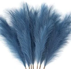 ZIFTY 7-Pcs 38"/3.1FT Faux Pampas Grass Large Tall Fluffy Artificial Fake Flower Boho Decor Bulrush Reed Grass For Vase Filler Farmhouse Home Wedding Decor (Black) -Organic Plant Shop 51IcuuyqI L. AC