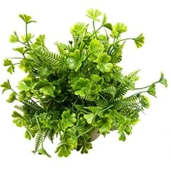 Svenee Fake Four Leaf Clover Plants For Bathroom Home Office Desk Decor, Small Artificial Faux Greenery For Farmhouse Decorations (1) -Organic Plant Shop 51IkzJJG4GS