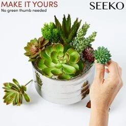 Seeko Artificial Succulents (14 Pack) - Premium Succulent Plants Artificial - Realistic Faux Succulents - Unpotted Textured Fake Succulents Decor For DIY - Fake Plants -Organic Plant Shop 51Kv0oX1LVL