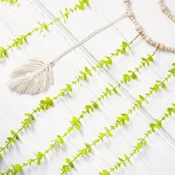 Heemlaxie Macrame Boho Wall Hanging Decor Woven Tapestry Wedding Christmas Backdrop Decoration For Home Apartment Nursery Bedroom Dorm Room (white) -Organic Plant Shop 51MF0Y5D9BL