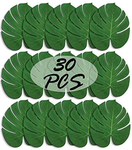 St !GIANTMAN 30 Artificial Palm Leaves For Party Table Decoration, Imitation Tropical Leaf Table Runners Or Greenery Décor For Events, Beach Theme Or Jungle Party Supply (Large, 13.8 X 11.4 Inch) 1 St !GIANTMAN 30 Artificial Palm Leaves For Party Table Decoration, Imitation Tropical Leaf Table Runners Or Greenery Décor For Events, Beach Theme Or Jungle Party Supply (Large, 13.8 X 11.4 Inch)