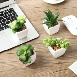 Artificial Succulent Plants Fake Succulent Plants Artificial Faux Succulents 4pcs Mini Potted Succulents For Home Office Room Decoration (Green) 11 Artificial Succulent Plants Fake Succulent Plants Artificial Faux Succulents 4pcs Mini Potted Succulents For Home Office Room Decoration (Green) -Organic Plant Shop 51MeoPh524S