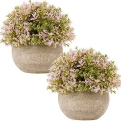 Briful Small Fake Plants Faux Potted Plant Mini Artificial Plants For For Home Table Office Room Desk Bathroom Shelf Kitchen Farmhouse Mantel Decoration -Organic Plant Shop 51Sf2JeSL. AC
