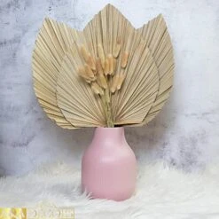 GENERIC Dried Palm Leaves - 3 Pcs Stunning Dried Palm Leaf And 15Pcs Bunny Tails Dried Flowers | Gorgeously Thick Dried Palm Leaves Decor And Bunny Tail For Wedding, Home And Boho Decor | 18 Inch -Organic Plant Shop 51V3rvk8o3L