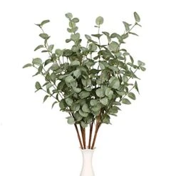 VGIA 6 Pcs Artificial Plants Eucalyptus Stems Eucalyptus Leaf Spray In Green Greenery Stems Silk Plastic Plants Floral For Home Party Wedding Decoration -Organic Plant Shop 51YVmmEeR4L