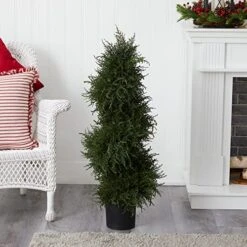 Nearly Natural 5915 Cedar Spiral Topiary With Lights, 43-Inch, Green -Organic Plant Shop 51Yu99QGJdL