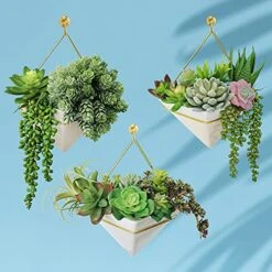 Winlyn 22 Pcs Bulk Artificial Succulents Plants Unpotted Small Aloe Hanging String Of Pearls Cactus Green Fake Succulents For Succulent Garden Arrangement Centerpiece Wall Indoor Outdoor Home Decor -Organic Plant Shop 51ZP7z3C0LL
