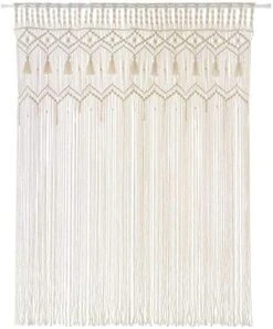 Mkono Macrame Curtain Large Boho Woven Wall Hanging Window Curtains Handmade Bohemian Decor For Window Doorway Closet Wedding Backdrop Arch Bedroom Living Room Apartment, 51''W X 70''L -Organic Plant Shop 51ZcYcEL1vL. AC