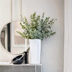 FUNARTY 15pcs Artificial Eucalyptus Leaves Stems 18" Tall Greenery Decor Faux Eucalyptuses Real Touch For Wedding Bouquet Centerpiece Home Decor -Organic Plant Shop 51b72z8GuSL