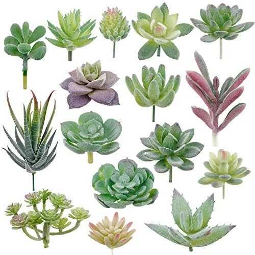 Augshy Artificial Succulents, 16 Pack Fake Succulents Plants Artificial Small Fake Plants Faux Succulents Unpotted For Lotus Landscape Decorative Garden Arrangement Decor 6 Augshy Artificial Succulents, 16 Pack Fake Succulents Plants Artificial Small Fake Plants Faux Succulents Unpotted For Lotus Landscape Decorative Garden Arrangement Decor - Image 6
