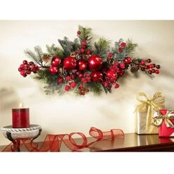 Nearly Natural 4678 Apple Berry Swag, 30-Inch, Red/Green -Organic Plant Shop 51chTl8nT9L