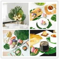 Sggvecsy 82 Pieces 8 Kinds Artificial Tropical Palm Leaves Tropical Leaves Monstera Leaves Safari Jungle Leaf With Stems For Hawaiian Luau Party Beach Table Wedding Shower Birthday Theme Decorations -Organic Plant Shop 51fFXvIVCGL
