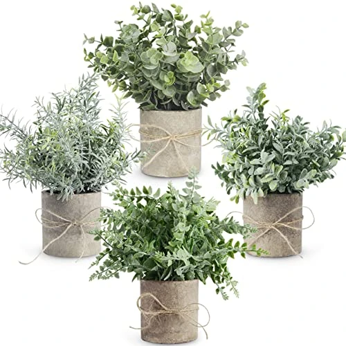 JC Nateva Small Fake Plants Mini Potted Artificial Plants Indoor For Home Office Farmhouse Kitchen Bathroom Table Decor 1 JC Nateva Small Fake Plants Mini Potted Artificial Plants Indoor For Home Office Farmhouse Kitchen Bathroom Table Decor