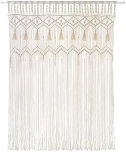 Mkono Macrame Curtain Large Boho Woven Wall Hanging Window Curtains Handmade Bohemian Decor For Window Doorway Closet Wedding Backdrop Arch Bedroom Living Room Apartment, 51''W X 70''L -Organic Plant Shop 51hwj9b7EL. AC