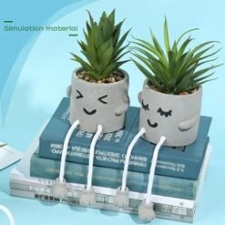 Iuuidu Artificial Potted Plant, Faux Succulent In Pot Emotional Cement Potted Plant Animated Artificial Succulents Decor For Home Living Room Bedroom And Office(Shy) 18 Iuuidu Artificial Potted Plant, Faux Succulent In Pot Emotional Cement Potted Plant Animated Artificial Succulents Decor For Home Living Room Bedroom And Office(Shy) -Organic Plant Shop 51j6kf7Qj4L