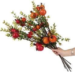 JD ARTIFICIAL PLANTS 4PCS 26 Inch Artificial Pomegranate Branches Fake Greenery Plants For Home Décor Office Restaurant Wedding Garden Patio Shop Window Photography Props(2pcs Red&2pcs Orange) -Organic Plant Shop 51jw tR1ycL. AC