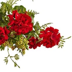 Nearly Natural 4574 32â€ Geranium And Berry Swag,Red -Organic Plant Shop 51mz6q6nkYL