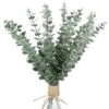 FUNARTY 15pcs Artificial Eucalyptus Leaves Stems 18" Tall Greenery Decor Faux Eucalyptuses Real Touch For Wedding Bouquet Centerpiece Home Decor