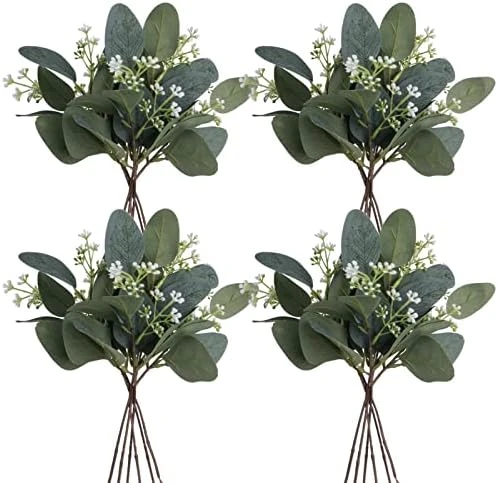 DEEMEI 22pcs Artificial Eucalyptus Stems Bulk Silver Dollar Leaves Eucalyptus Branches Greenery Decor(11.4" Tall) 7 DEEMEI 22pcs Artificial Eucalyptus Stems Bulk Silver Dollar Leaves Eucalyptus Branches Greenery Decor(11.4" Tall) - Image 7