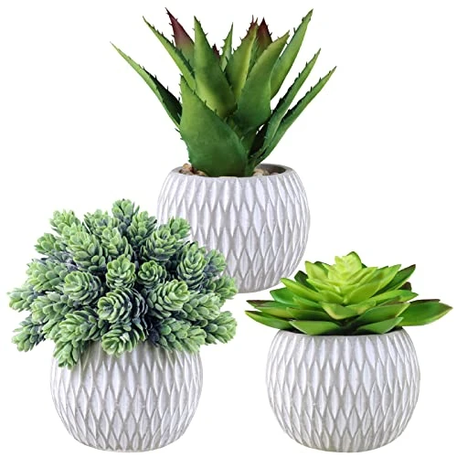 Set Of 3 Small Potted Succulents Plants Artificial Aloe Hops Succulents In Gray Concrete Ceramic Planter Geometry Pattern For Party Favor Gift Windowsill Tabletop Shelf Indoor Outdoor Greenery Decor 1 Set Of 3 Small Potted Succulents Plants Artificial Aloe Hops Succulents In Gray Concrete Ceramic Planter Geometry Pattern For Party Favor Gift Windowsill Tabletop Shelf Indoor Outdoor Greenery Decor
