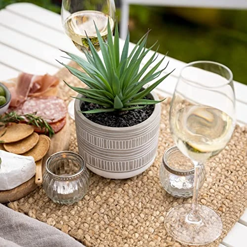 Kurrajong Farmhouse 8" X 4.5" Artificial Plant In Pot | Beautiful Faux Plant For Bedroom Decor | Fake Plant For Shelf Decor | Realistic Faux Succulent For Desk Decor | Artificial Succulent Plant Decor 4 Kurrajong Farmhouse 8" X 4.5" Artificial Plant In Pot | Beautiful Faux Plant For Bedroom Decor | Fake Plant For Shelf Decor | Realistic Faux Succulent For Desk Decor | Artificial Succulent Plant Decor - Image 4