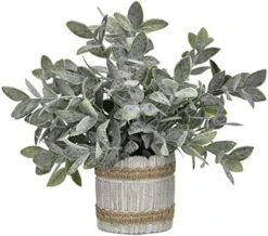 MARTINE MALL Small Potted Artificial Plants Plastic Eucalyptus Pot Plant Fake Plants In Pots Faux Greenery Topiary Shrubs Potted Plants With Vase Plastic Potted Desk Plant For Office Table Home Decor -Organic Plant Shop 51qlpw27 lL. AC