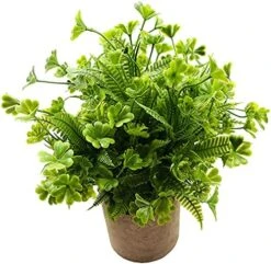Svenee Fake Four Leaf Clover Plants For Bathroom Home Office Desk Decor, Small Artificial Faux Greenery For Farmhouse Decorations (1) -Organic Plant Shop 51s9gSCyezS. AC