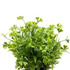 Svenee Fake Four Leaf Clover Plants For Bathroom Home Office Desk Decor, Small Artificial Faux Greenery For Farmhouse Decorations (1) -Organic Plant Shop 51v2RvzdV7S