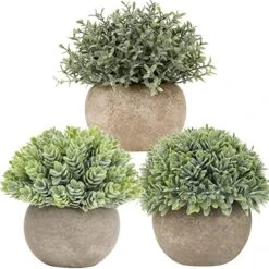 Briful Small Fake Plants Faux Potted Plant Mini Artificial Plants For For Home Table Office Room Desk Bathroom Shelf Kitchen Farmhouse Mantel Decoration -Organic Plant Shop 51wI06CrcPL. AC