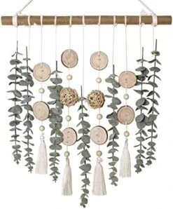 Cyitimo Bathroom Decor Artificial Eucalyptus Greenery Hanging Wall Decor Faux Eucalyptus Leaves Hanging Plant With Wooden Stick With Rustic Farmhouse For Bedroom Nursery Boho Home Decorations -Organic Plant Shop 51xFlzX6XEL. AC
