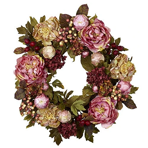 Artificial Peony Hydrangea Wreath 1 Artificial Peony Hydrangea Wreath
