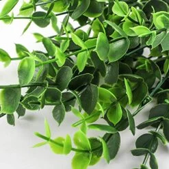 CEWOR 8pcs Artificial Greenery Plants Outdoor UV Resistant Fake Plastic Boxwood Shrubs Grass Stems For Home Wedding Courtyard Indoor And Outside Garden Porch Patio Window Box Farmhouse Decoration -Organic Plant Shop 51yZ28G1UmL