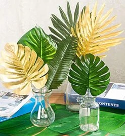 86Pcs 8Kinds Artificial Tropical Palm Leaves Jungle Safari Leaves Faux Plant Golden Leaves Decorations For Hawaiian Beach Birthday Luau Party Table Decorations 13 86Pcs 8Kinds Artificial Tropical Palm Leaves Jungle Safari Leaves Faux Plant Golden Leaves Decorations For Hawaiian Beach Birthday Luau Party Table Decorations -Organic Plant Shop 614VPPD9s4L
