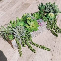 Winlyn 22 Pcs Bulk Artificial Succulents Plants Unpotted Small Aloe Hanging String Of Pearls Cactus Green Fake Succulents For Succulent Garden Arrangement Centerpiece Wall Indoor Outdoor Home Decor -Organic Plant Shop 61CC3j5LA9L