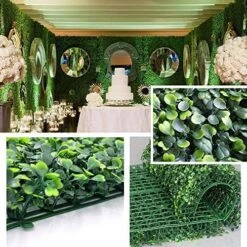 · Petgrow · Realistic & Thick Artificial Hedge Boxwood Fence Privacy Screen Panels, UV Protection Fresh Faux Foliage Backdrop Wall Decor For Indoor Outdoor, 72 Pack -Organic Plant Shop 61DtFDtN8EL. AC