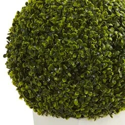 Nearly Natural 6404 Artificial Plant (Indoor/Outdoor) 28†Boxwood Topiary Ball In White Tower Planter, Green,15"Dx15"Wx28"H 9 Nearly Natural 6404 Artificial Plant (Indoor/Outdoor) 28†Boxwood Topiary Ball In White Tower Planter, Green,15"Dx15"Wx28"H -Organic Plant Shop 61Fa9eXqBvL