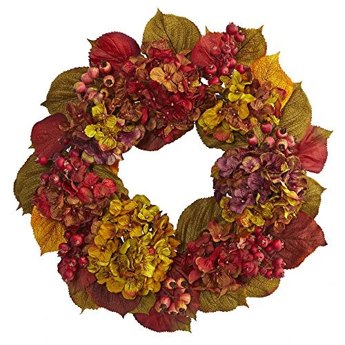 Nearly Natural 4176 24" Fall Hydrangea Wreath Multi/Color 1 Nearly Natural 4176 24" Fall Hydrangea Wreath Multi/Color