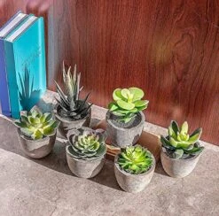Sophia's Garden Small Artificial Succulents Plants Artificial Potted Fake Plant Decor Bedroom (6 Piece Faux Succulents In Pots 2.3") Fake Succulent Decor Fake Succulents Mini Succulents Desk Office -Organic Plant Shop 61VzDaMwHGL