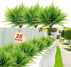 8 Pcs Artificial Boston Fern Plants Bushes Faux Plants Shrubs Greenery UV Resistant For House Office Garden Indoor Outdoor Décor 11 8 Pcs Artificial Boston Fern Plants Bushes Faux Plants Shrubs Greenery UV Resistant For House Office Garden Indoor Outdoor Décor -Organic Plant Shop 61WF28jrcNS. AC