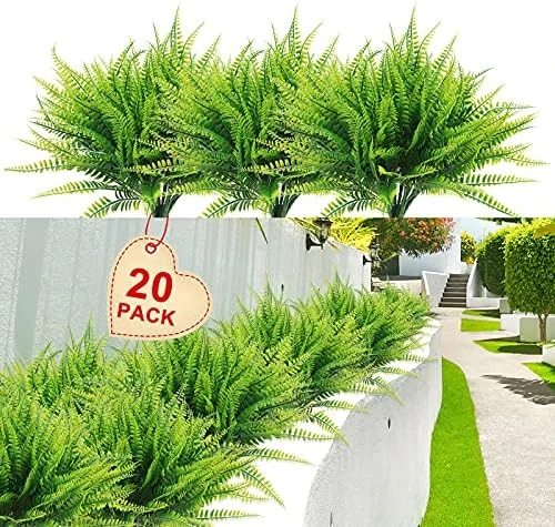 8 Pcs Artificial Boston Fern Plants Bushes Faux Plants Shrubs Greenery UV Resistant For House Office Garden Indoor Outdoor Décor 6 8 Pcs Artificial Boston Fern Plants Bushes Faux Plants Shrubs Greenery UV Resistant For House Office Garden Indoor Outdoor Décor - Image 6