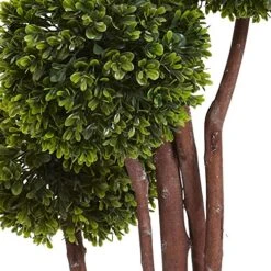 Nearly Natural 5428 4ft. Boxwood Topiary Tree UV Resistant (Indoor/Outdoor),Green,4-Feet