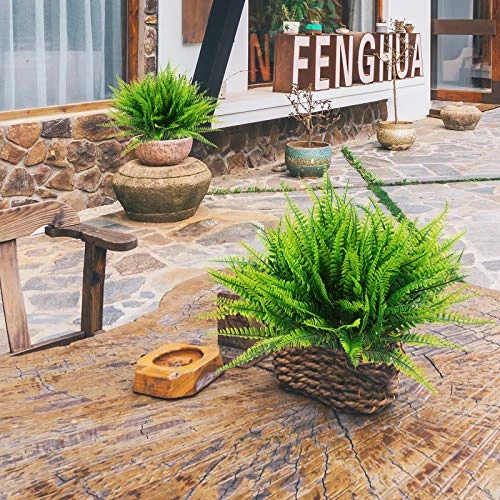 8 Pcs Artificial Boston Fern Plants Bushes Faux Plants Shrubs Greenery UV Resistant For House Office Garden Indoor Outdoor Décor 4 8 Pcs Artificial Boston Fern Plants Bushes Faux Plants Shrubs Greenery UV Resistant For House Office Garden Indoor Outdoor Décor - Image 4