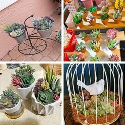 CEWOR 20pcs Artificial Flocked Succulents Mini Fake Succulent Plants Faux Premium Decor For DIY Crafting Home Floral Wall Garden Arrangement Office Decoration (Unpotted) -Organic Plant Shop 61e4huE9QrL