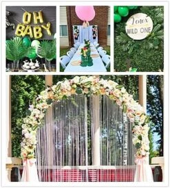 Sggvecsy 82 Pieces 8 Kinds Artificial Tropical Palm Leaves Tropical Leaves Monstera Leaves Safari Jungle Leaf With Stems For Hawaiian Luau Party Beach Table Wedding Shower Birthday Theme Decorations -Organic Plant Shop 61eyEVjfQHL