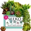 Seeko Artificial Succulents (14 Pack) - Premium Succulent Plants Artificial - Realistic Faux Succulents - Unpotted Textured Fake Succulents Decor For DIY - Fake Plants