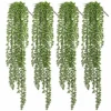 Meiliy 4pcs Artificial Succulent Plants Hanging Succulent Plants Faux Succulents Unpotted Branch String Of Pearls Plant For Home Kitchen Office Wedding Garden Craft Art Decor(28 Inches Each Length)