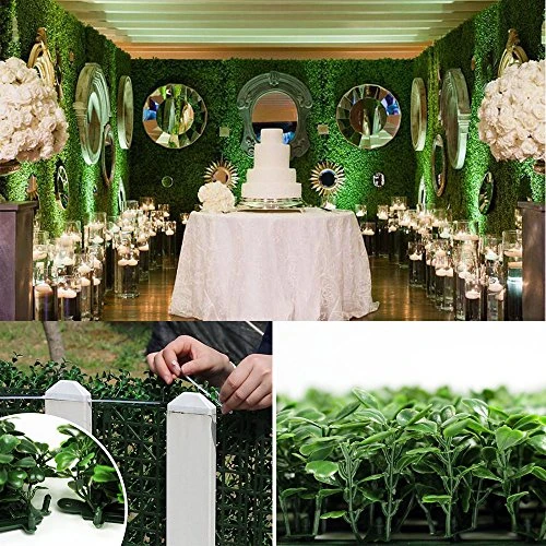 DearHouse 8 Pieces 20"x 20" Artificial Boxwood Panels Topiary Hedge Plant, Privacy Hedge Screen UV Protected Suitable For Outdoor, Indoor, Garden, Fence, Backyard And Decor 1 DearHouse 8 Pieces 20"x 20" Artificial Boxwood Panels Topiary Hedge Plant, Privacy Hedge Screen UV Protected Suitable For Outdoor, Indoor, Garden, Fence, Backyard And Decor